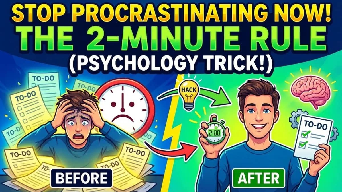 The "2-Minute Rule" to Stop Procrastination (Psychology Explained)