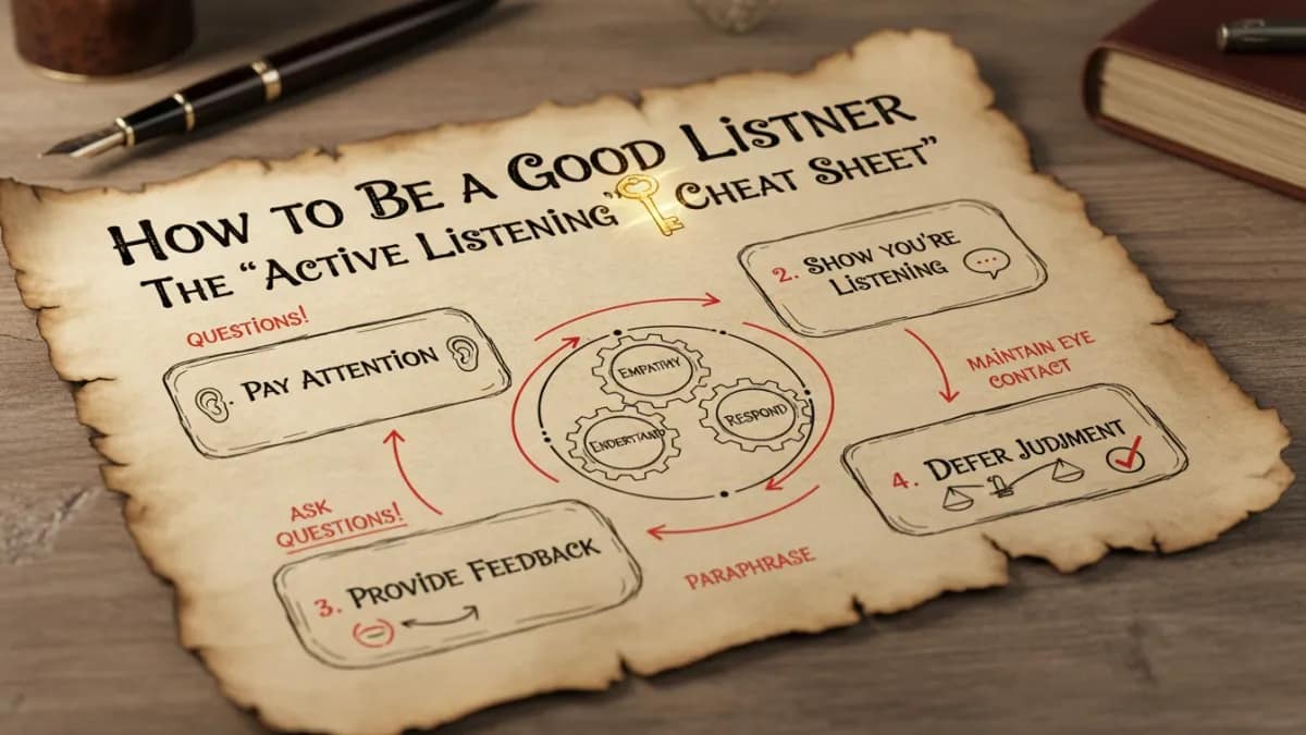 How to Be a Good Listener: The “Active Listening” Cheat Sheet